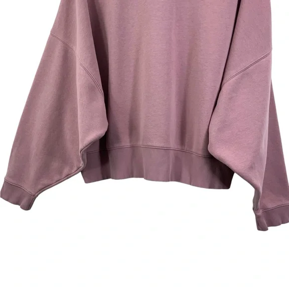 ADIDAS ORIGINALS Size XL Sweatshirt Cropped Loose Fit Magic Mauve Oversized C18 - Picture 7 of 10